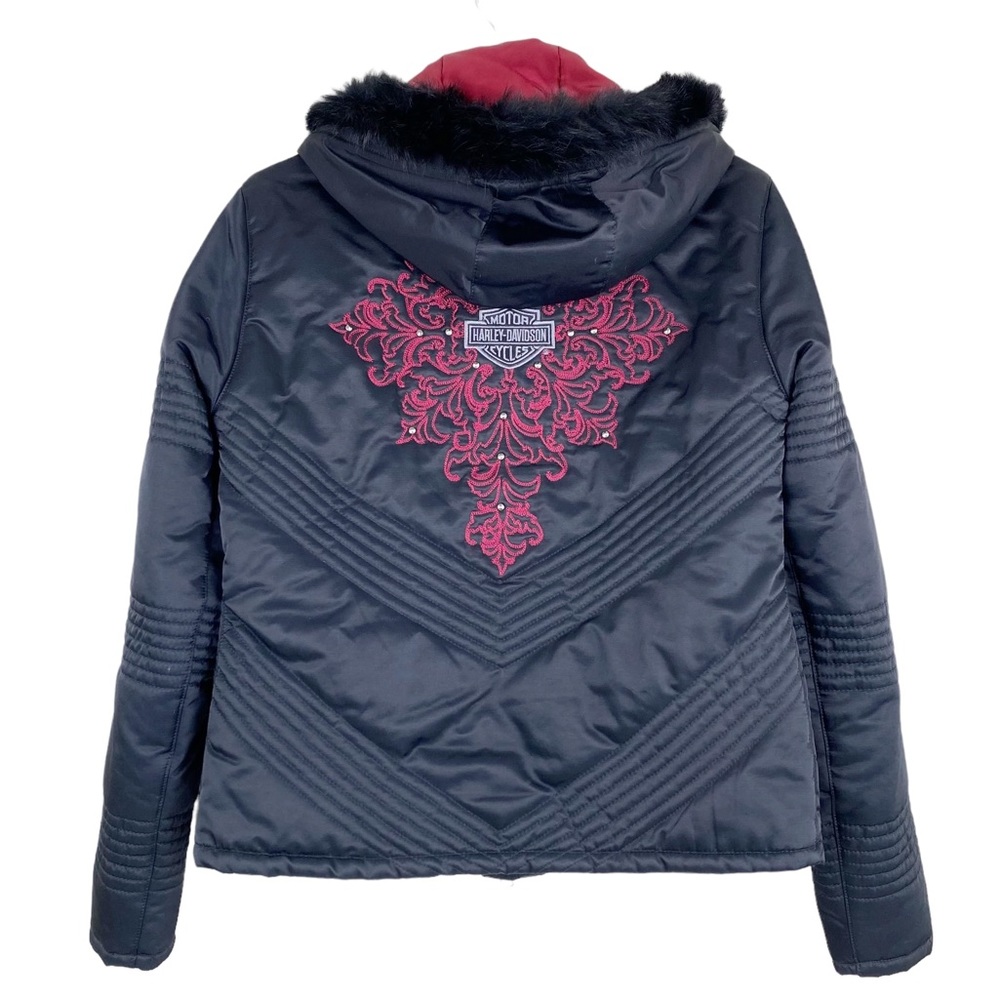 Harley-Davidson Women's Black Jacket with Red Accents
